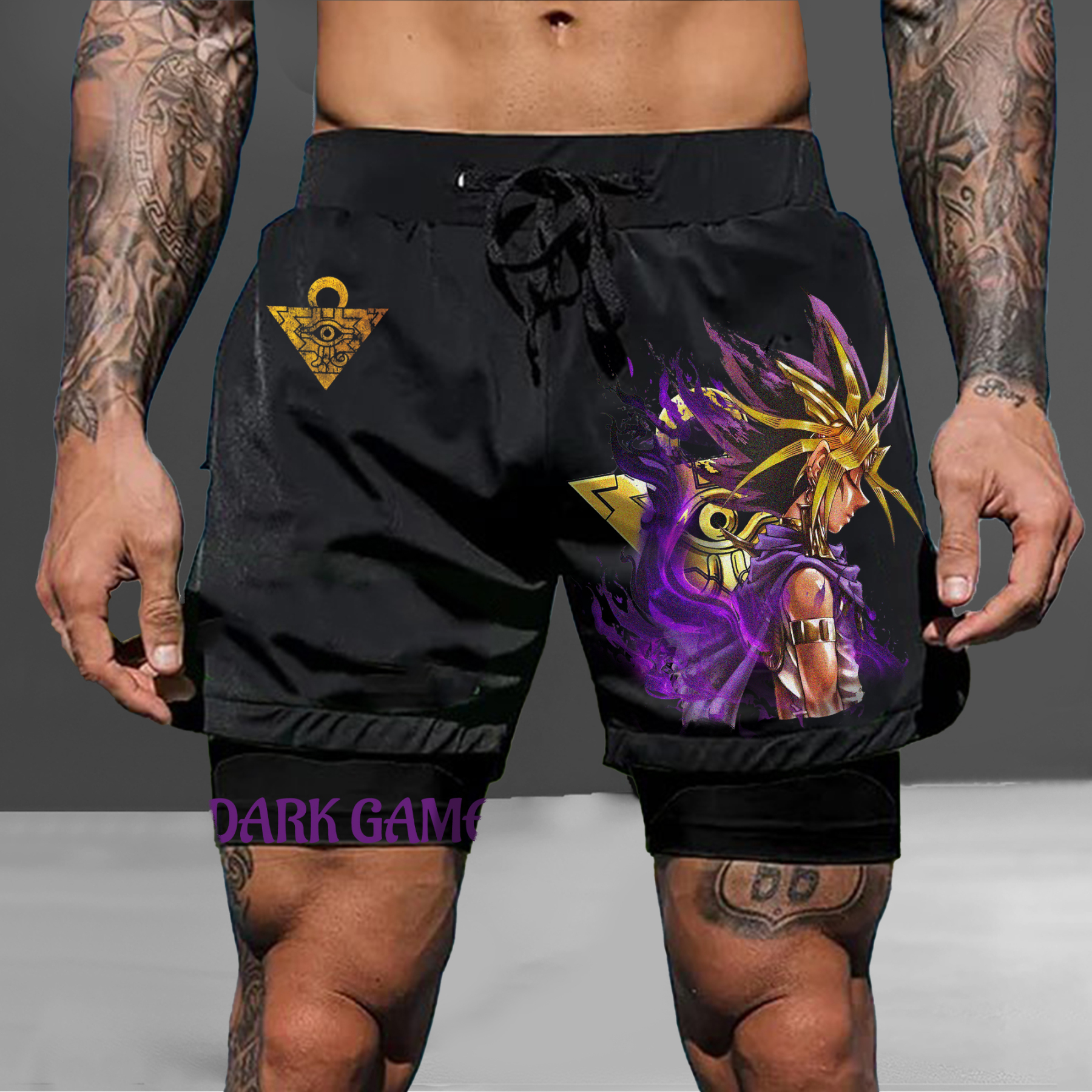 Unisex Anime Style Retro Shorts-AnimeClothe