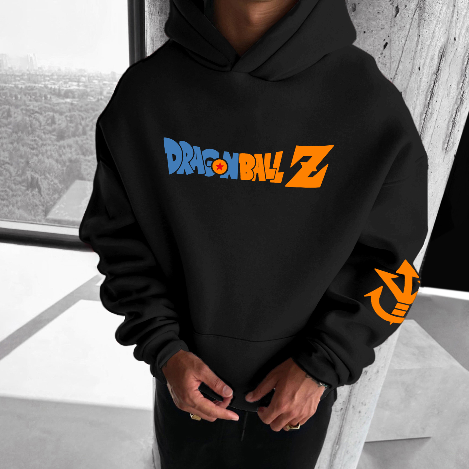 Unisex Anime Print Casual Oversized Hoodie