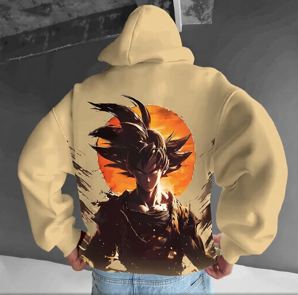 Unisex Anime Print  Casual Oversized Hoodie