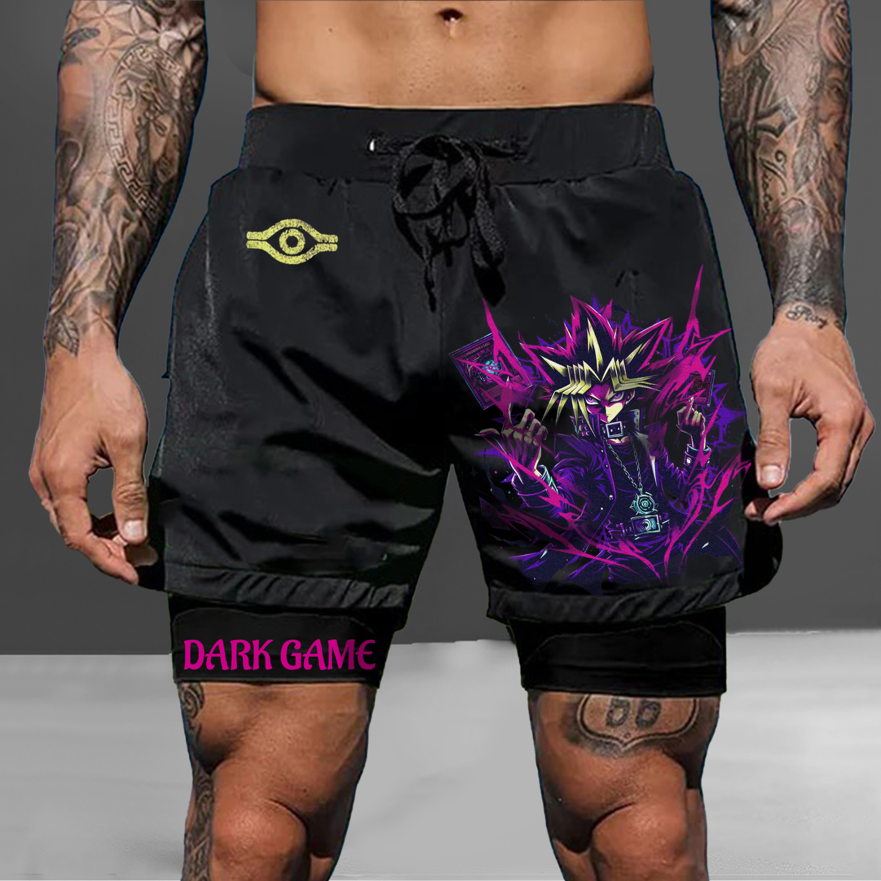 Unisex Anime Style Retro Shorts-AnimeClothe