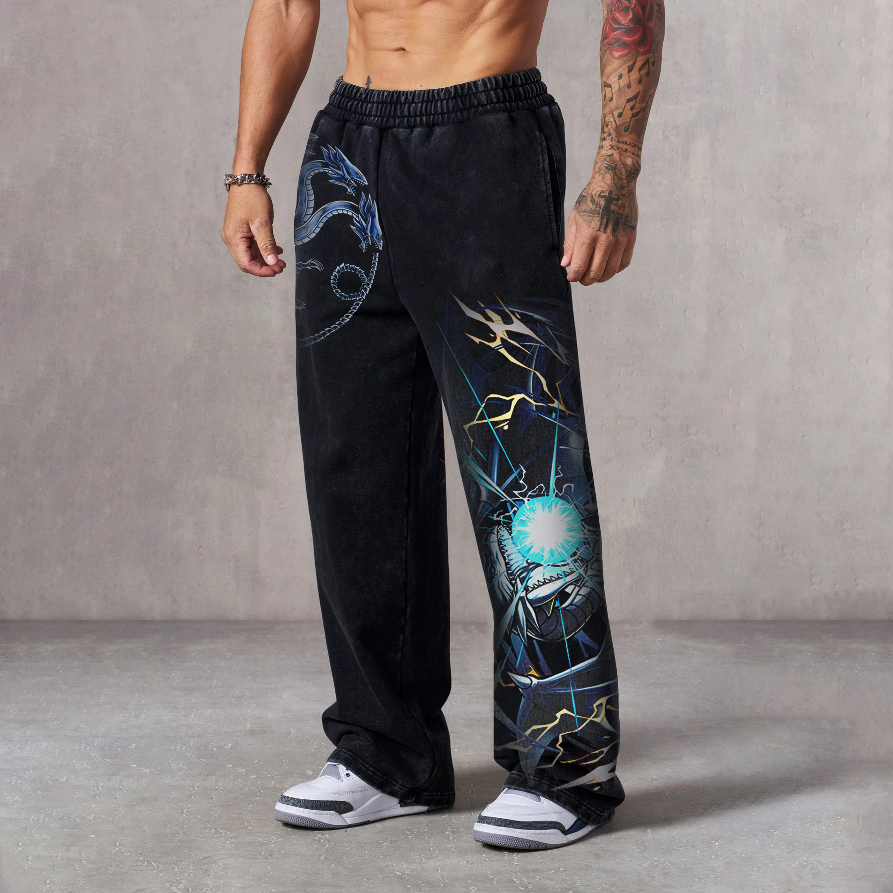 Unisex Anime Style Retro I Pants-AnimeClothe