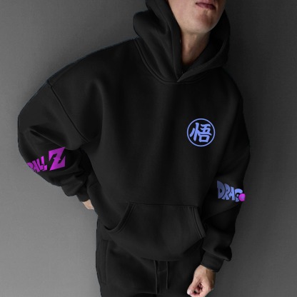 Unisex Anime Print  Casual Oversized Hoodie