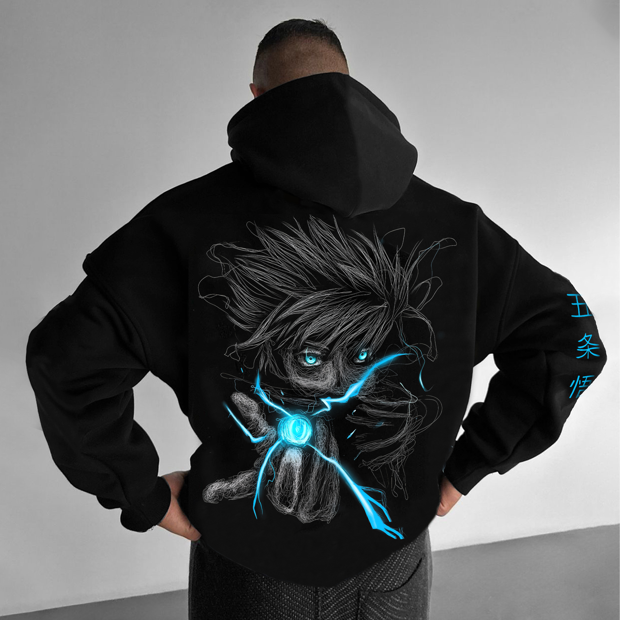  Gojo Satoru Hoodie Unisex Anime Print丨 Jujutsu Kaisen-AnimeClothe