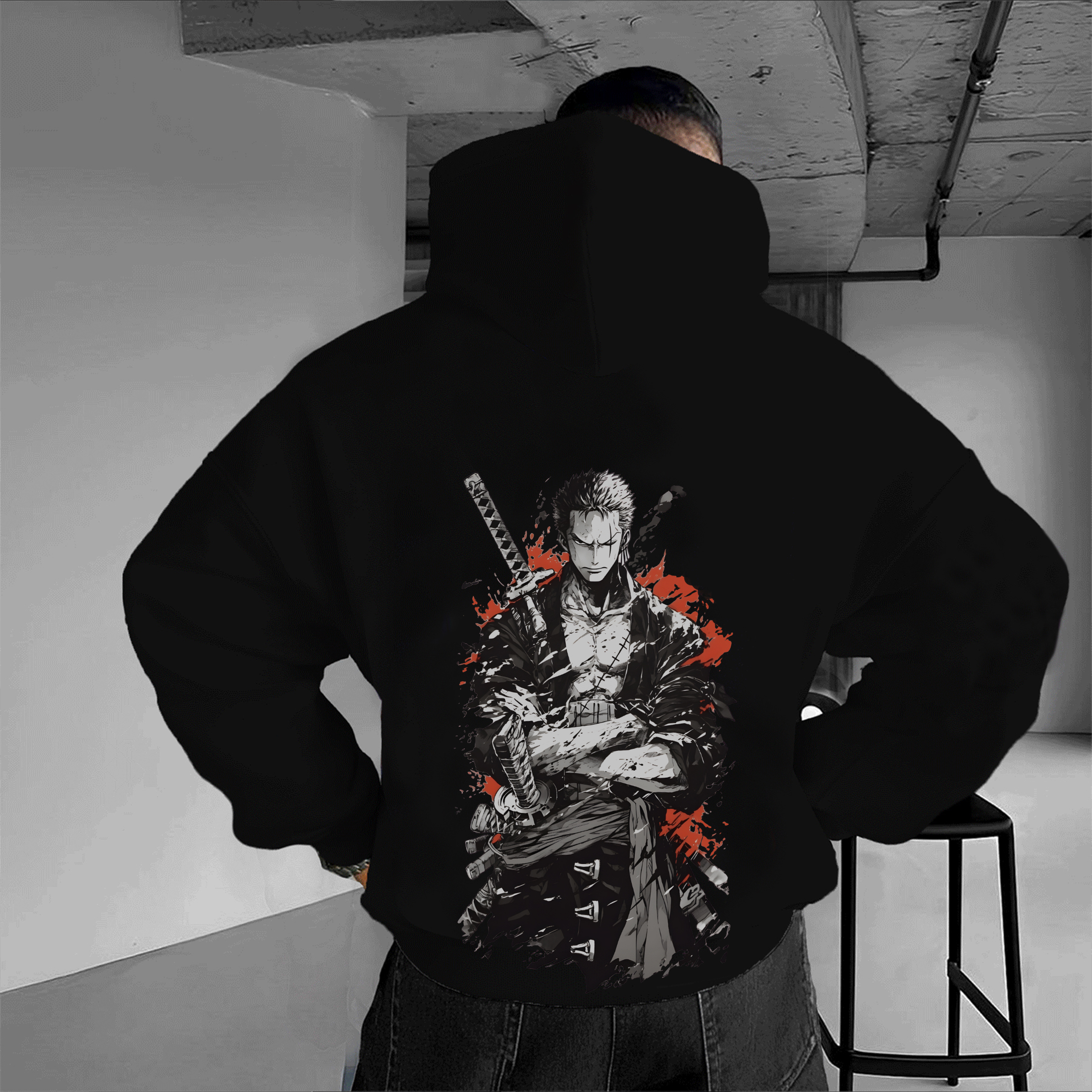 Unisex Oversized Anime Print Hoodie | One Piece-AnimeClothe