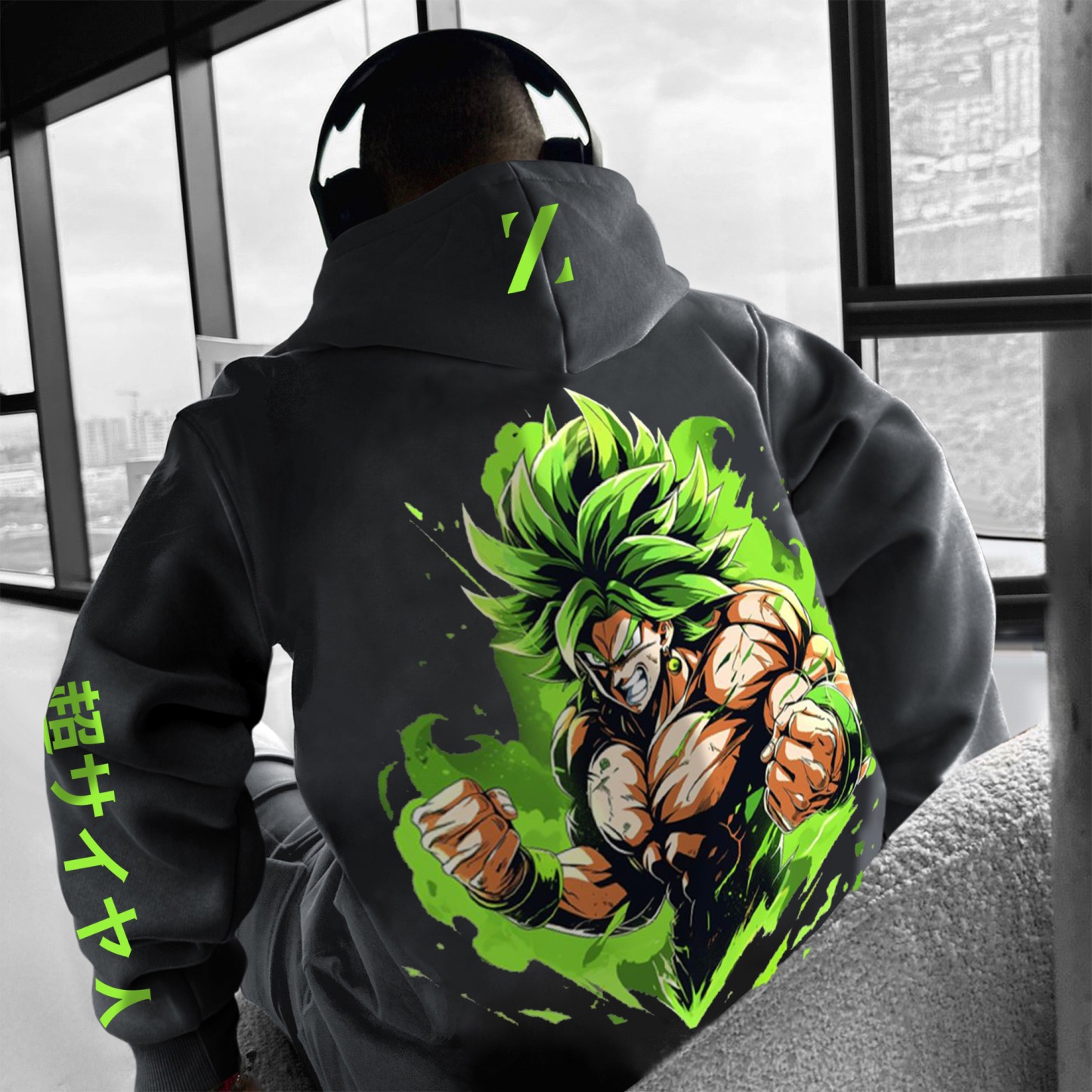 Unisex Anime Print  Casual Oversized Hoodie