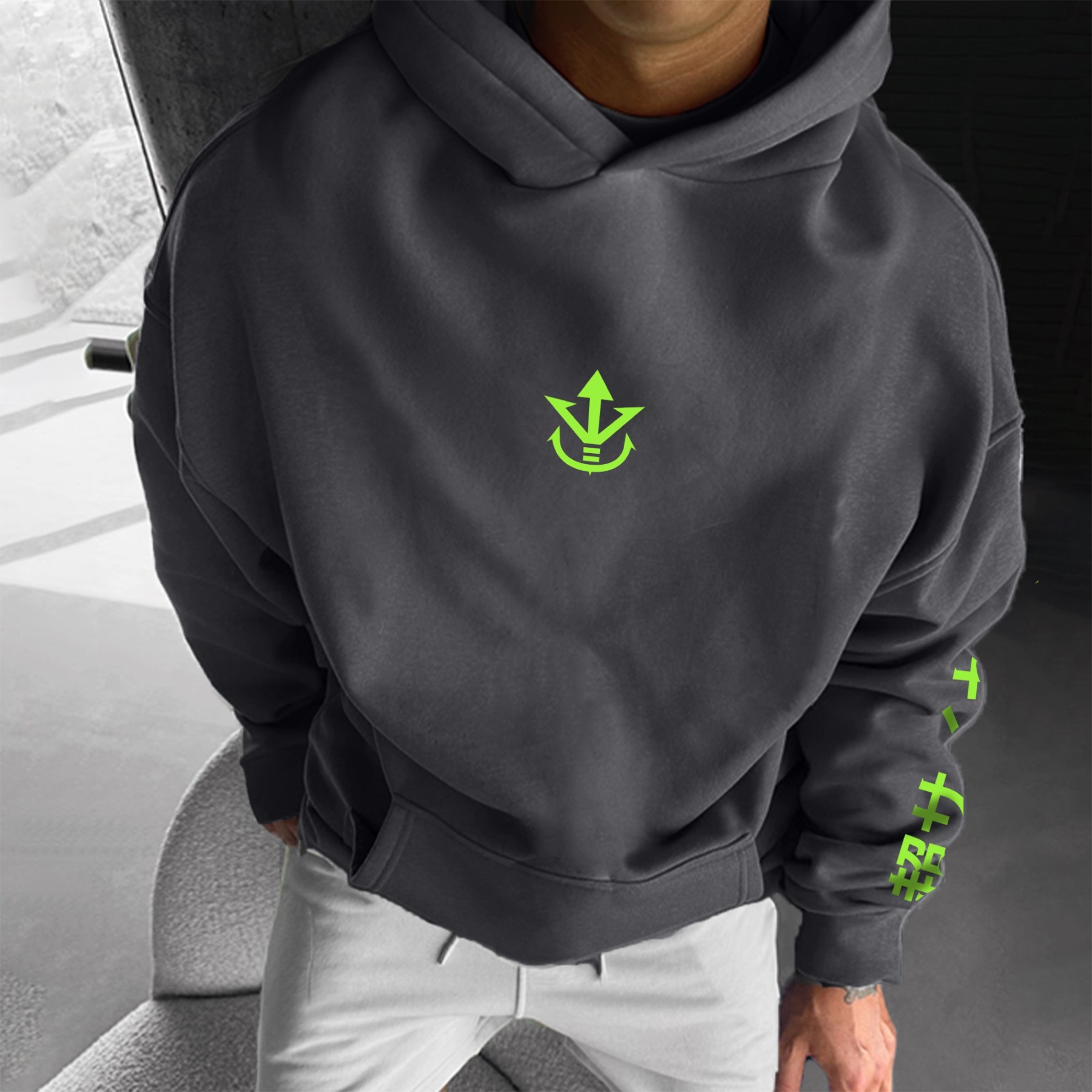 Unisex Anime Print  Casual Oversized Hoodie