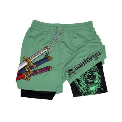 Santoryu Anime Gym Performance Shorts-AnimeClothe
