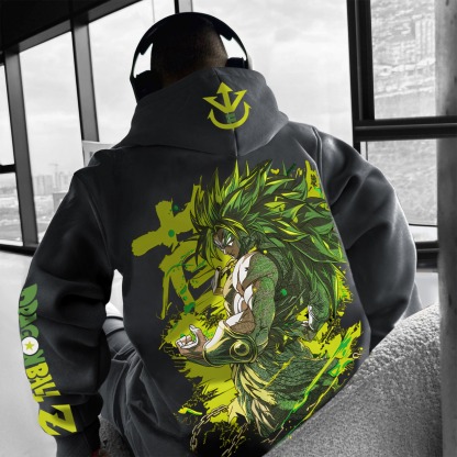 Unisex Anime Print  Casual Oversized Hoodie