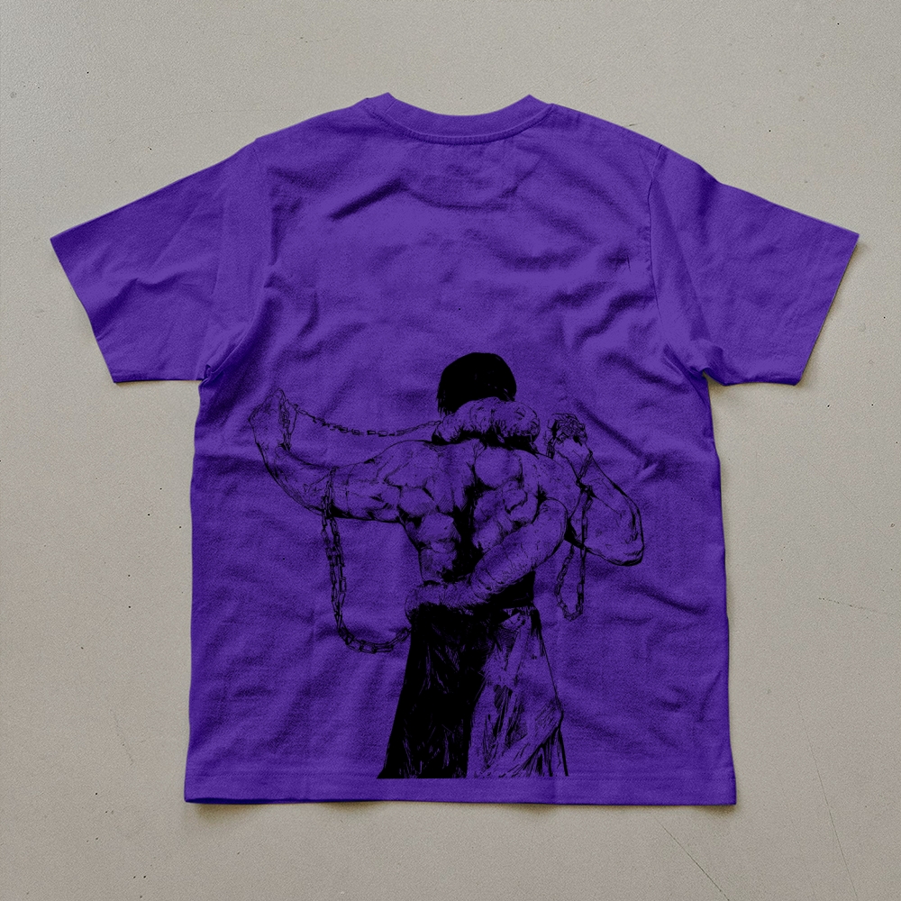 Unisex Oversized Anime Print T-Shirt-AnimeClothe