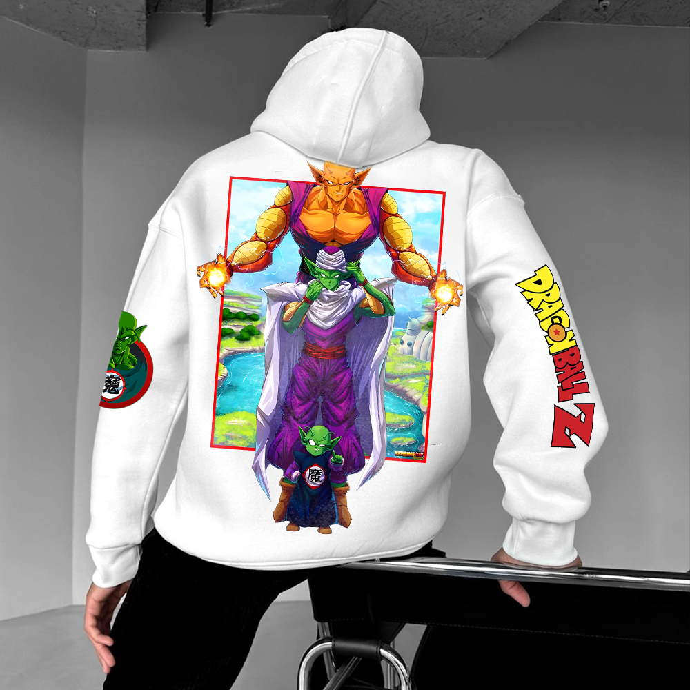 Unisex Oversized Anime Print Crew Neck Sweatshirt