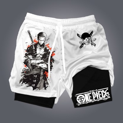 Unisex Anime Print Drawstring Dragon Ball Shorts-AnimeClothe