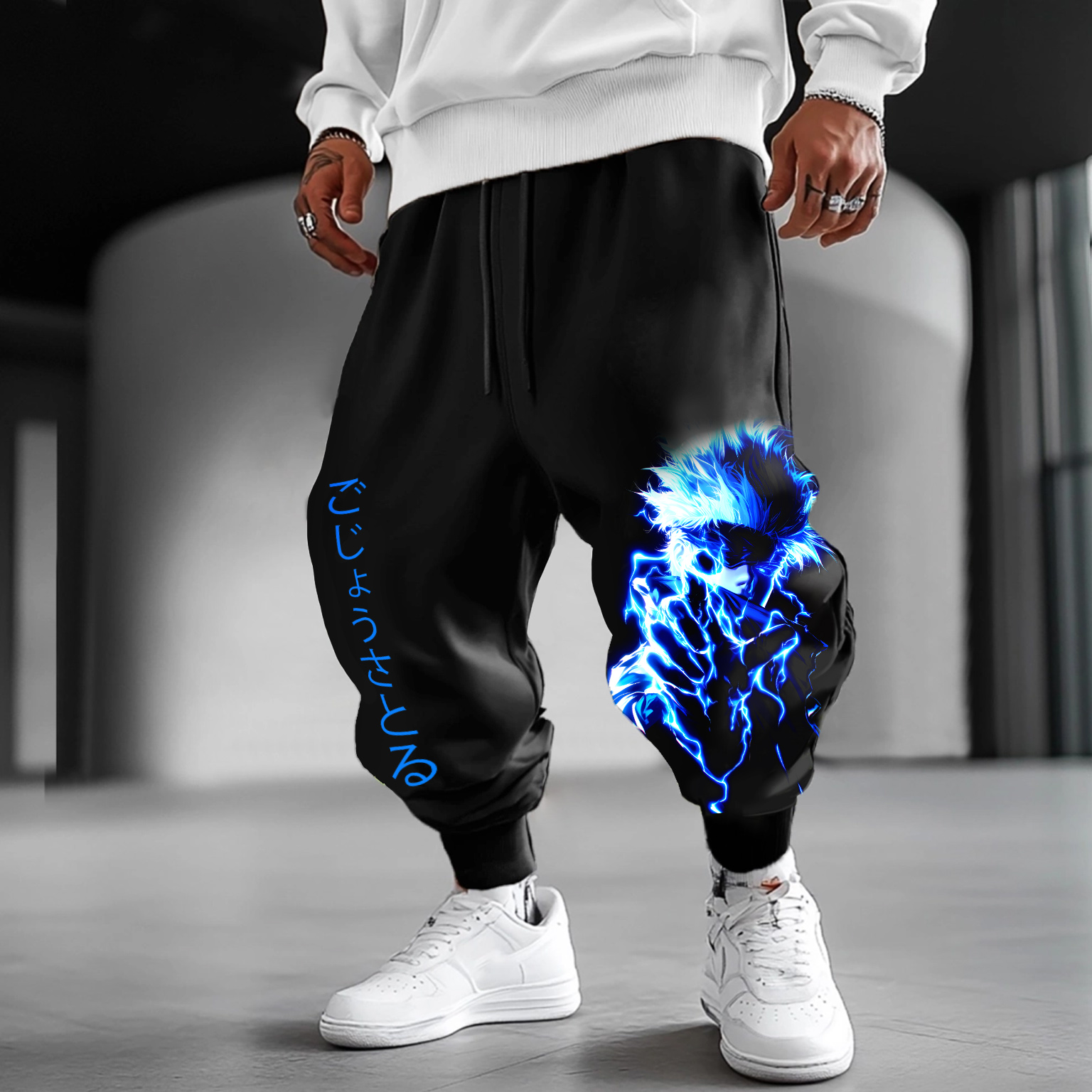 Unisex Oversized Anime Harem Pants-AnimeClothe