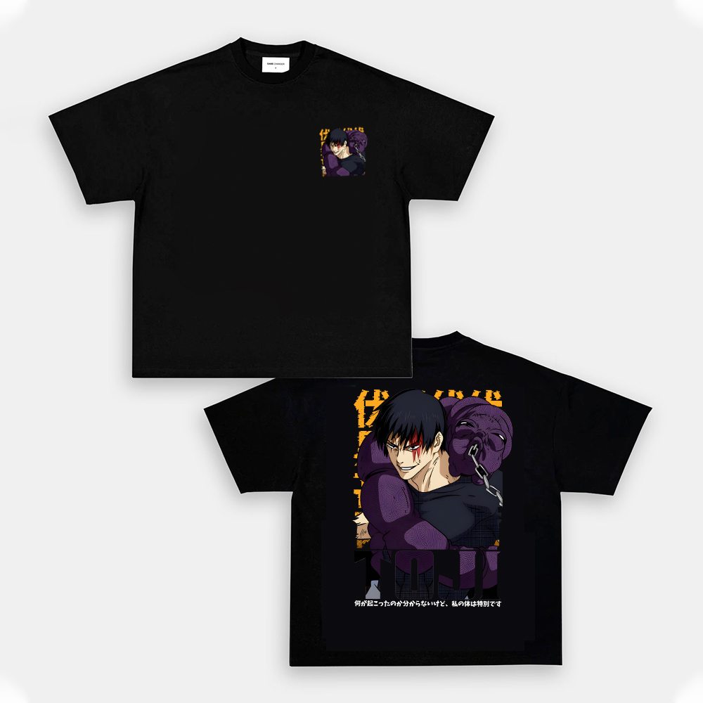 Oversized Unisex Anime Fushiguro Touji Print T-Shirt-AnimeClothe