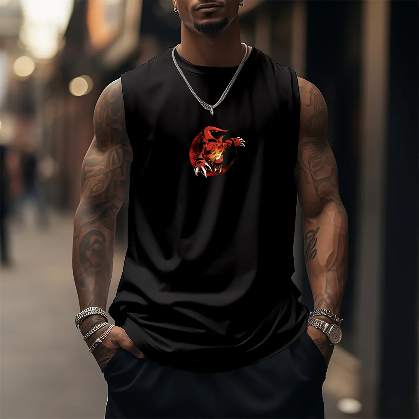 Unisex   Casual Anime  Tank Top-AnimeClothe