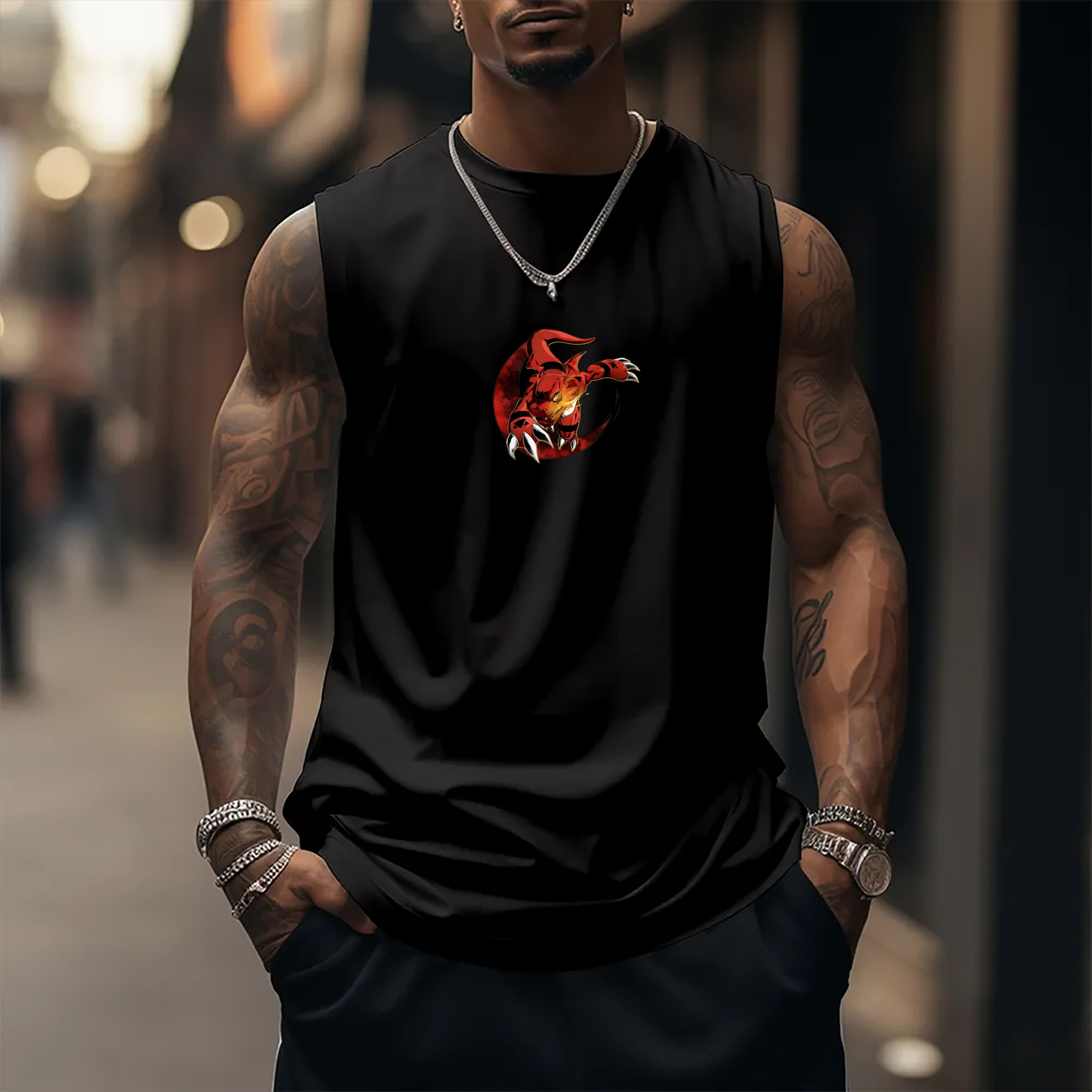 Unisex   Casual Anime  Tank Top-AnimeClothe