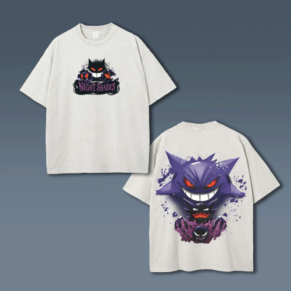 Unisex  Anime Style Vintage Washed T-Shirt-AnimeClothe