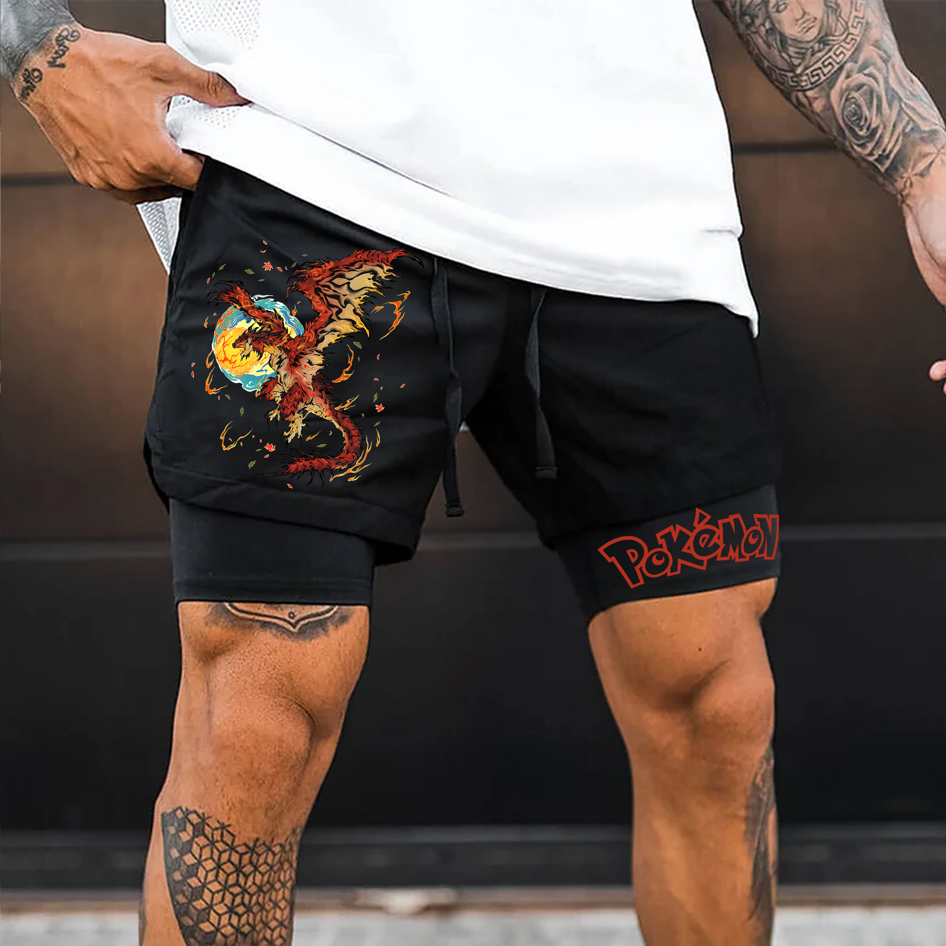 Unisex   Casual Anime Streetwear Shorts-AnimeClothe