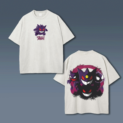 Unisex  Anime Style Vintage Washed T-Shirt-AnimeClothe
