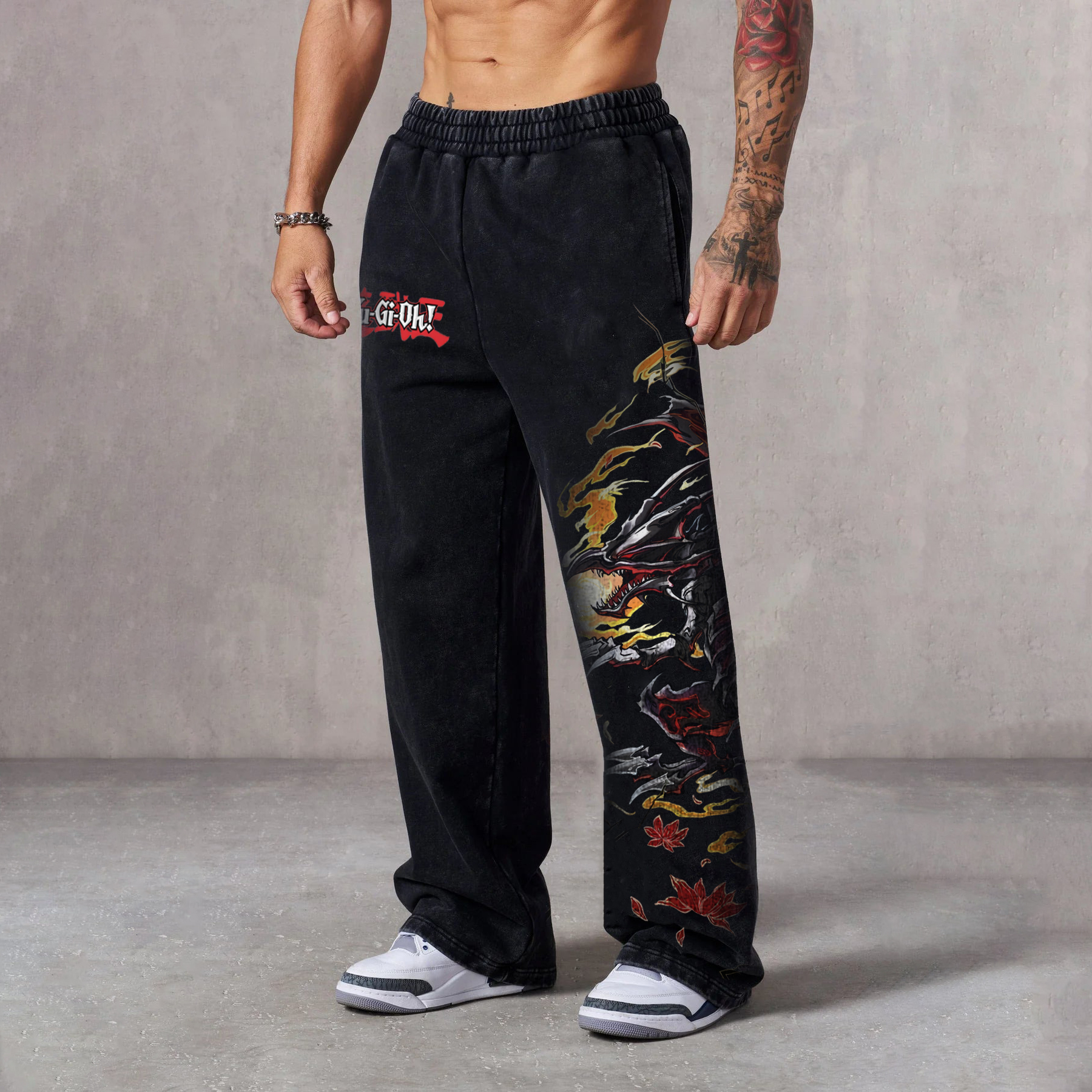 Unisex Anime Style Retro I Pants-AnimeClothe