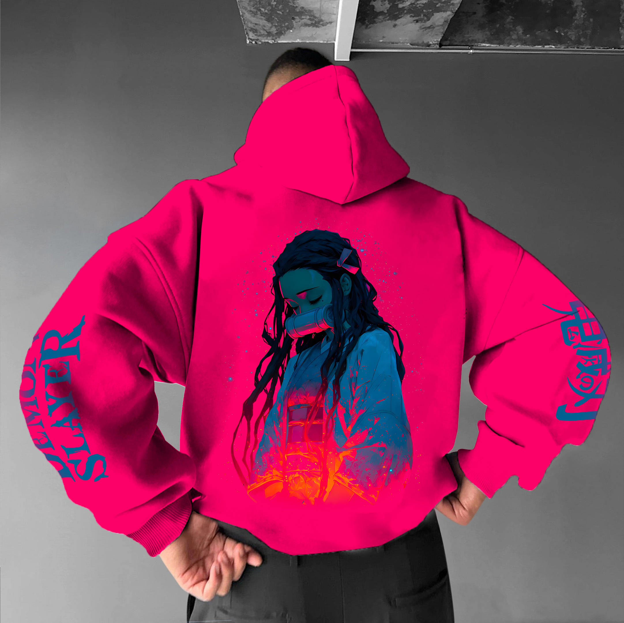  Unisex “ Demon Slayer” Anime Graphic Streetwear Vintage Hoodie-AnimeClothe
