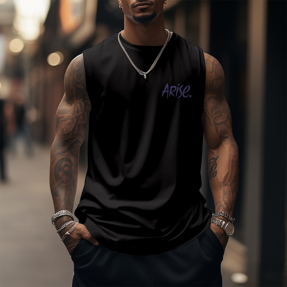 Oversized Anime Print Gym Tank Top-AnimeClothe