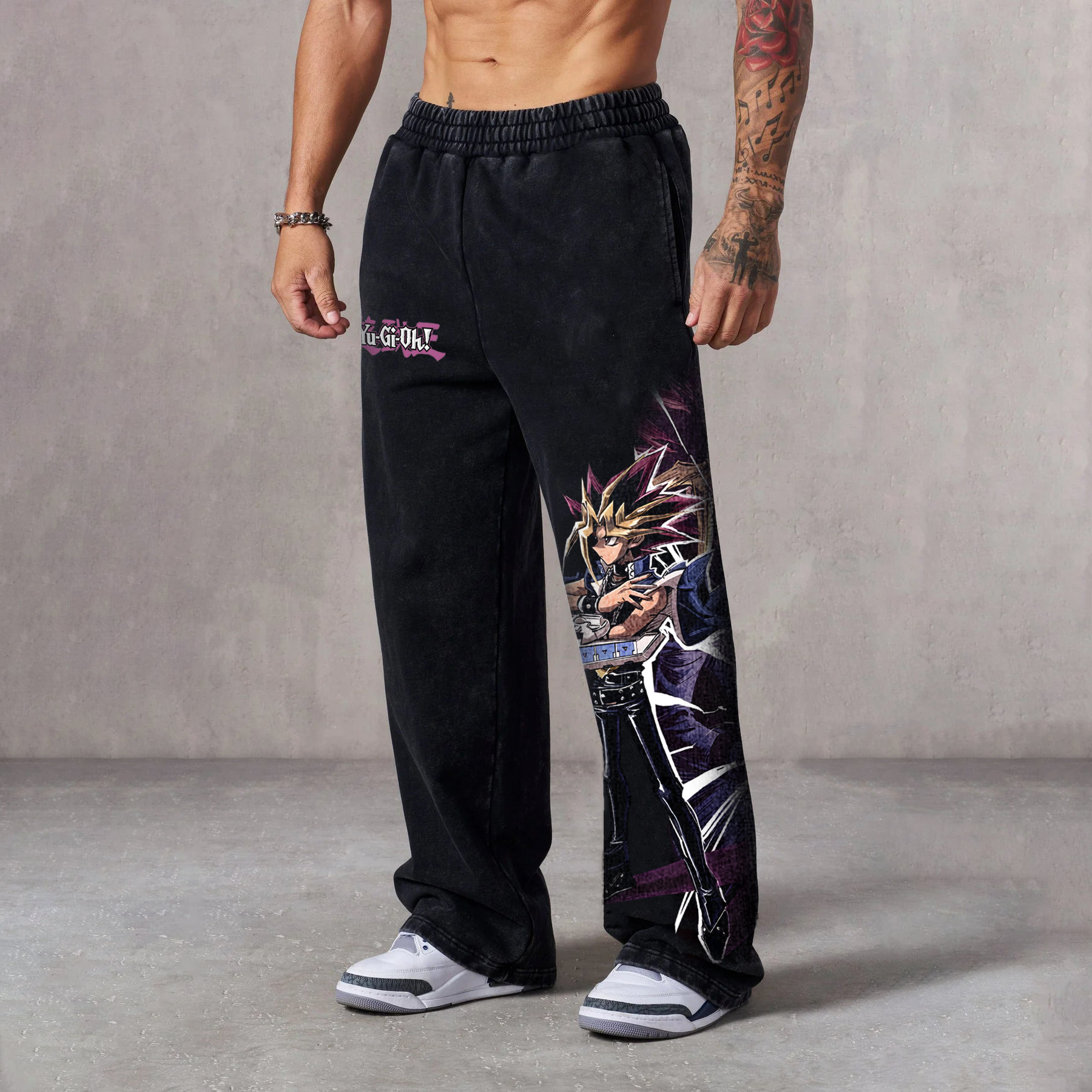 Unisex Anime Style Retro I Pants-AnimeClothe