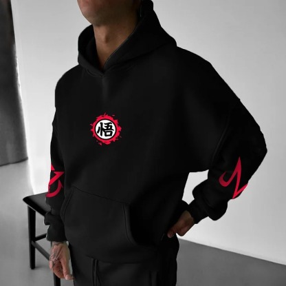 Unisex Anime Print  Casual Oversized Hoodie