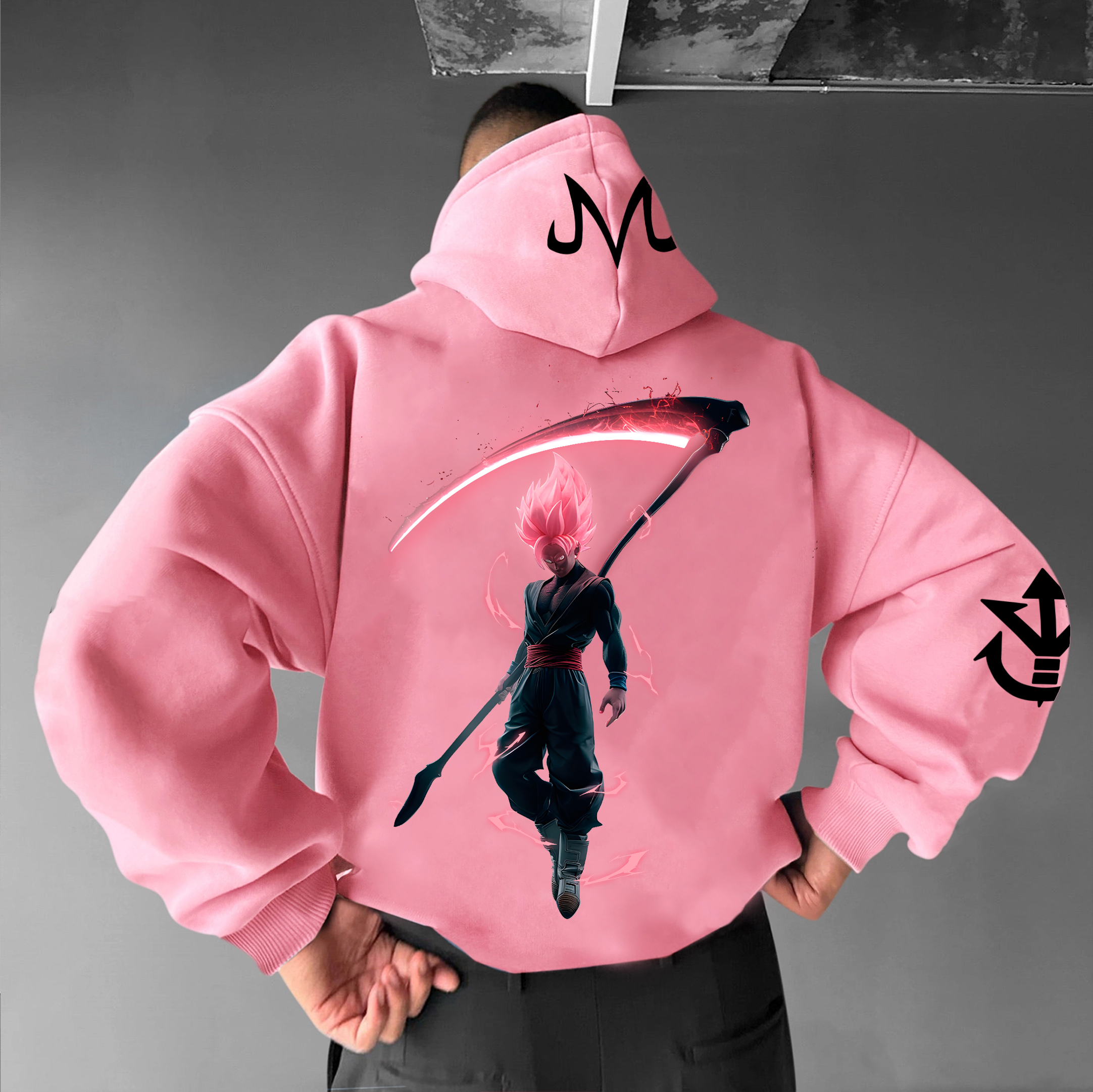 Unisex Anime Print  Casual Oversized Hoodie-AnimeClothe