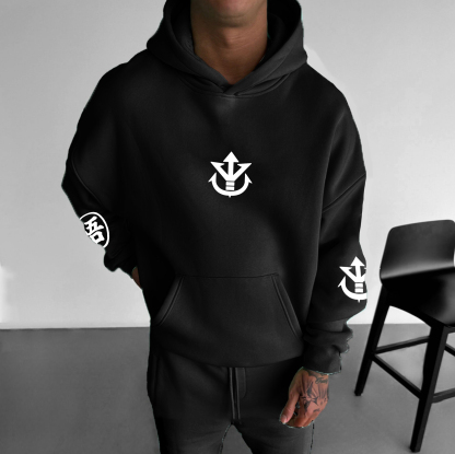 Unisex Anime Print  Casual Oversized Hoodie-AnimeClothe