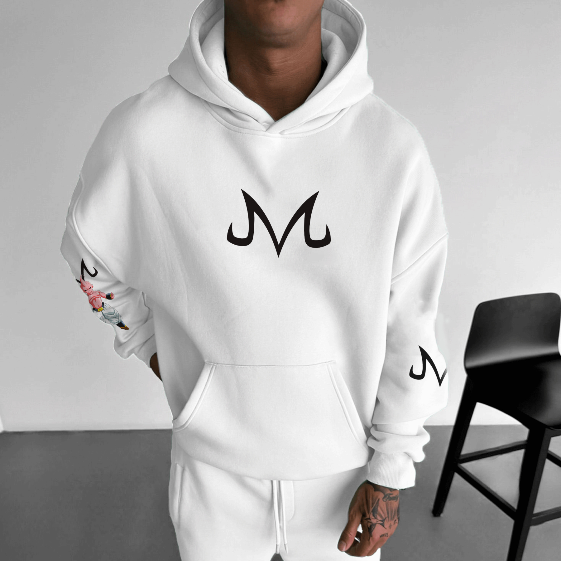 Unisex Oversized Anime Print Hoodie-AnimeClothe