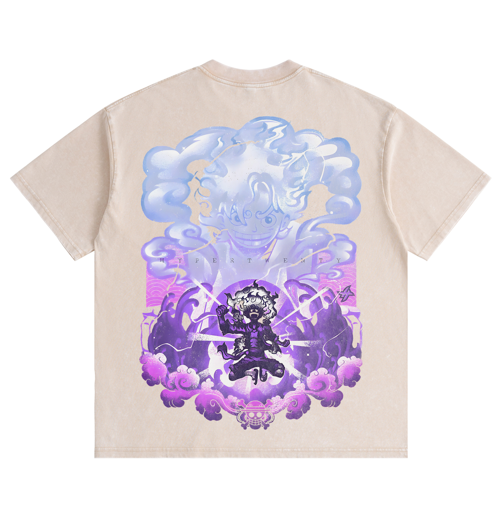 One Piece Luffy  Distressed Washed T-Shirt