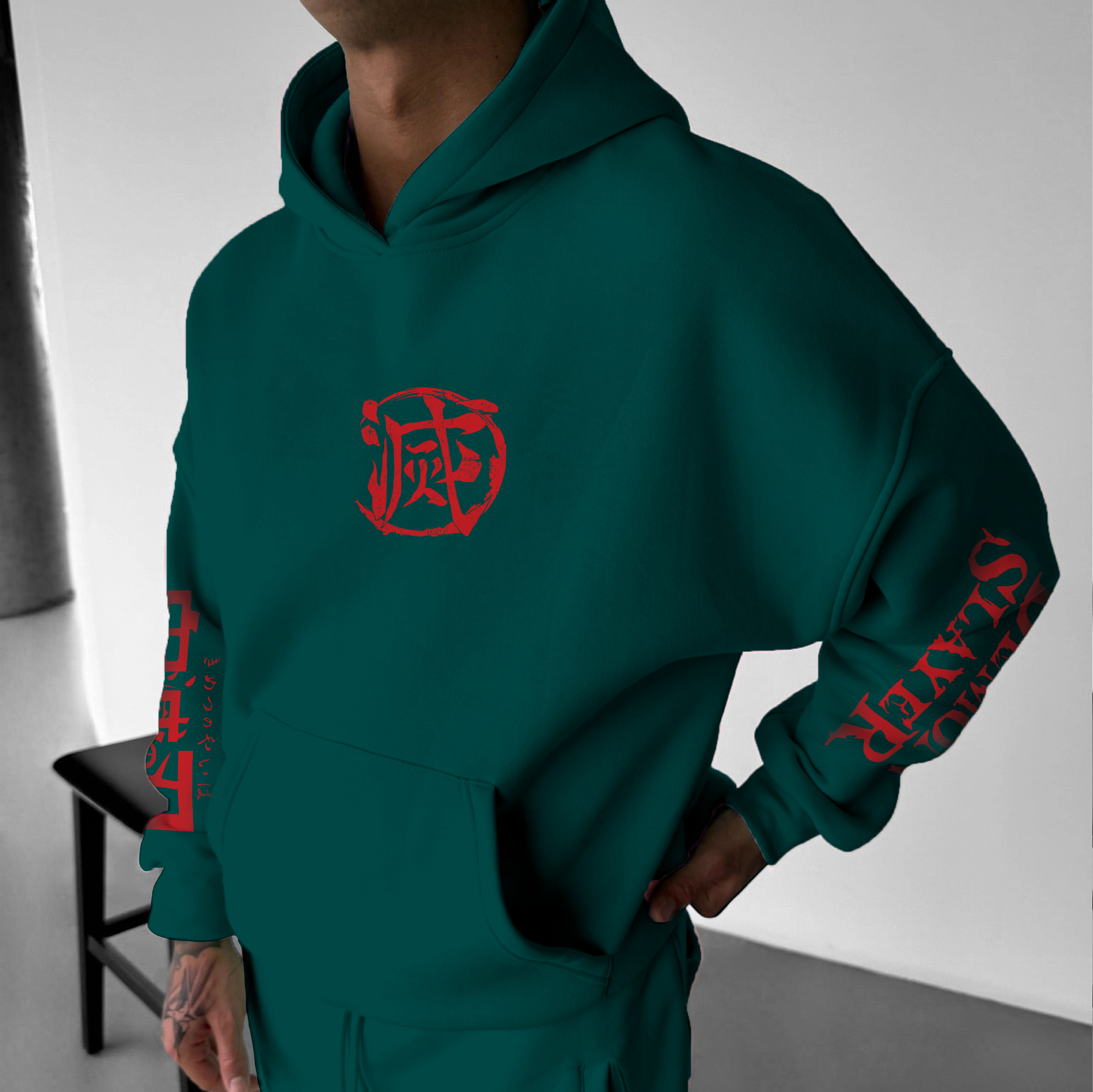  Unisex “ Demon Slayer” Anime Graphic Streetwear Vintage Hoodie-AnimeClothe