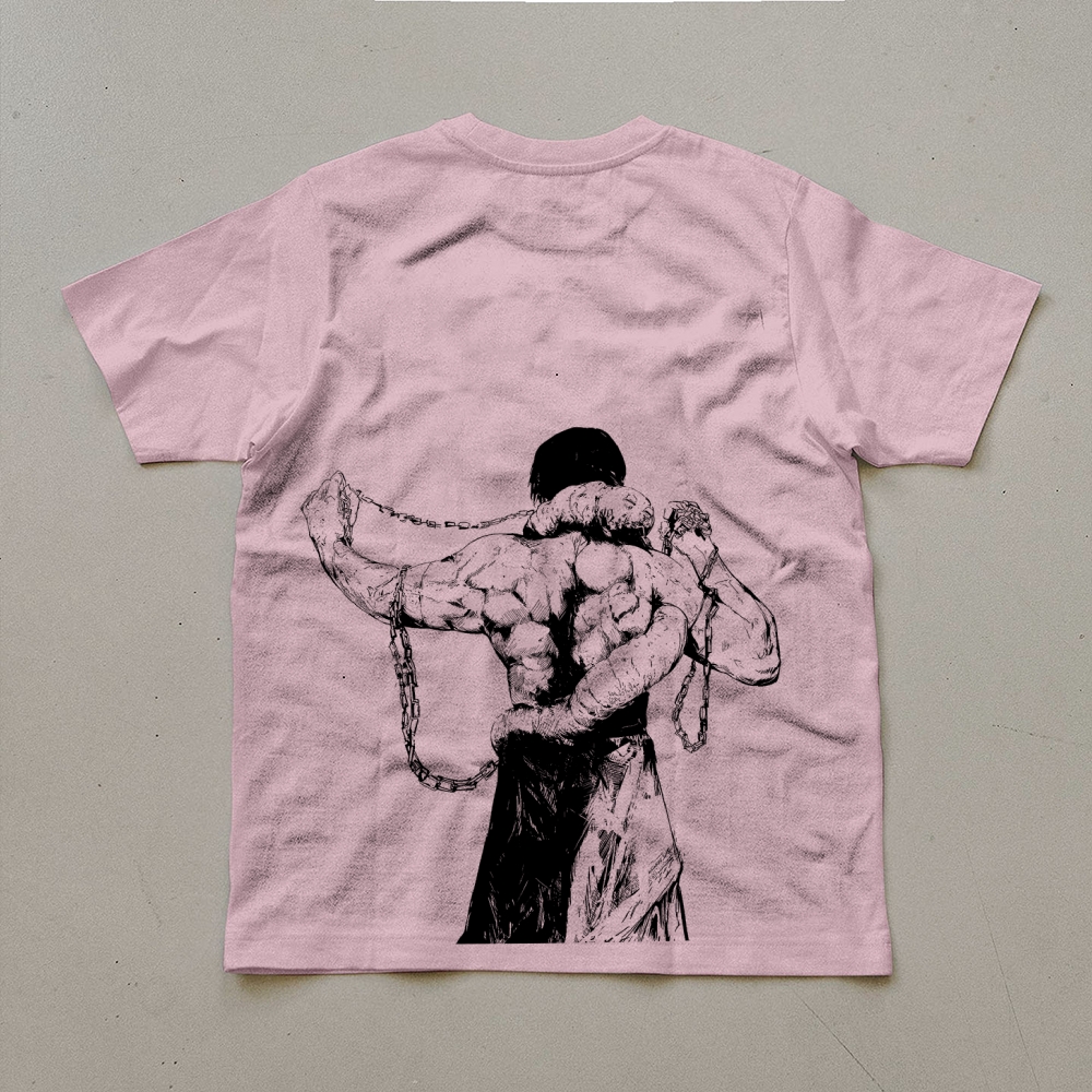 Unisex Oversized Anime Print T-Shirt-AnimeClothe