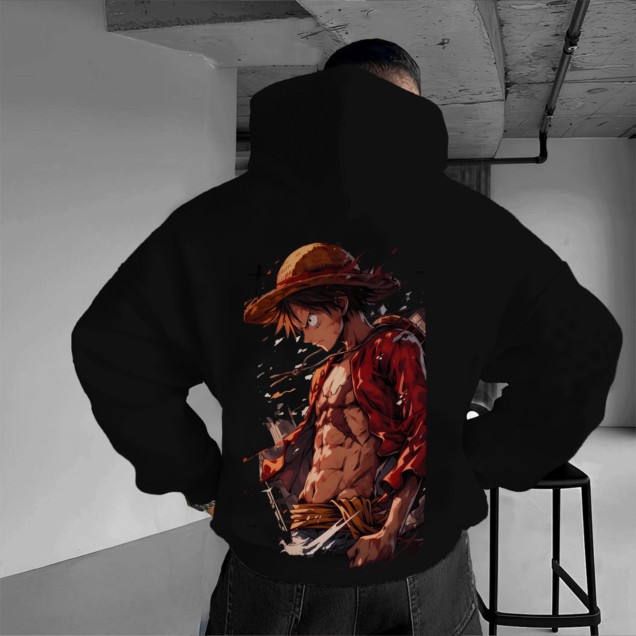 Unisex Oversized Anime Print Hoodie | One Piece-AnimeClothe