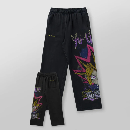 Unisex Anime Style Retro I Pants-AnimeClothe
