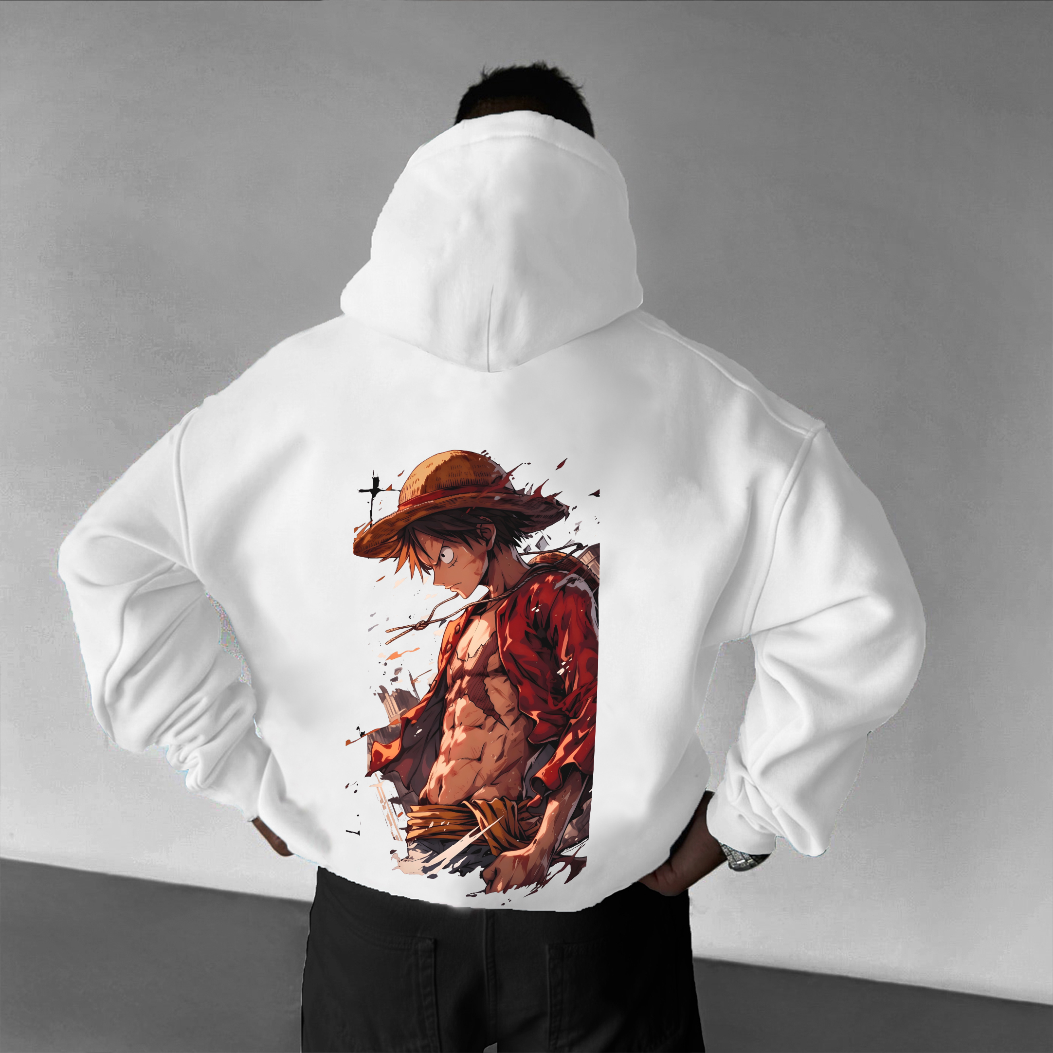 Unisex Oversized Anime Print Hoodie | One Piece-AnimeClothe