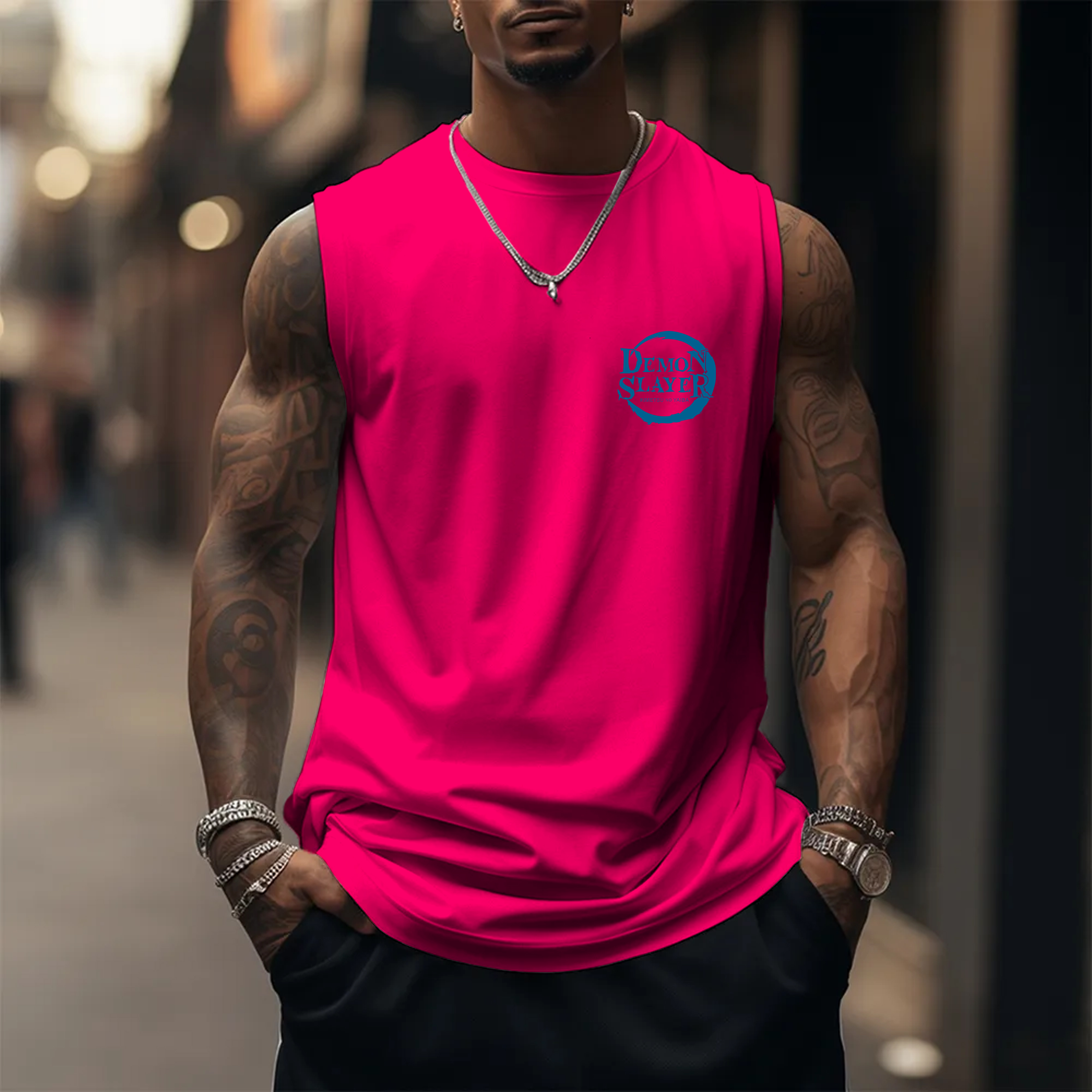 Unisex  “Demon Slayer” Casual Anime  Tank Top-AnimeClothe