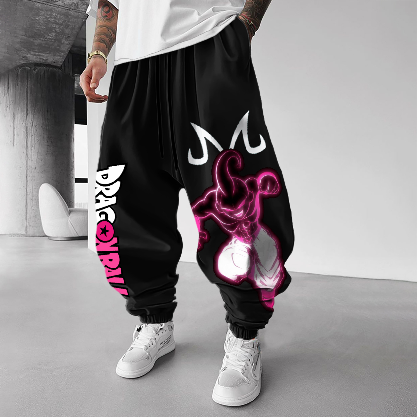 Unisex Oversized Anime-themed Loose Casual Harem Pants-AnimeClothe