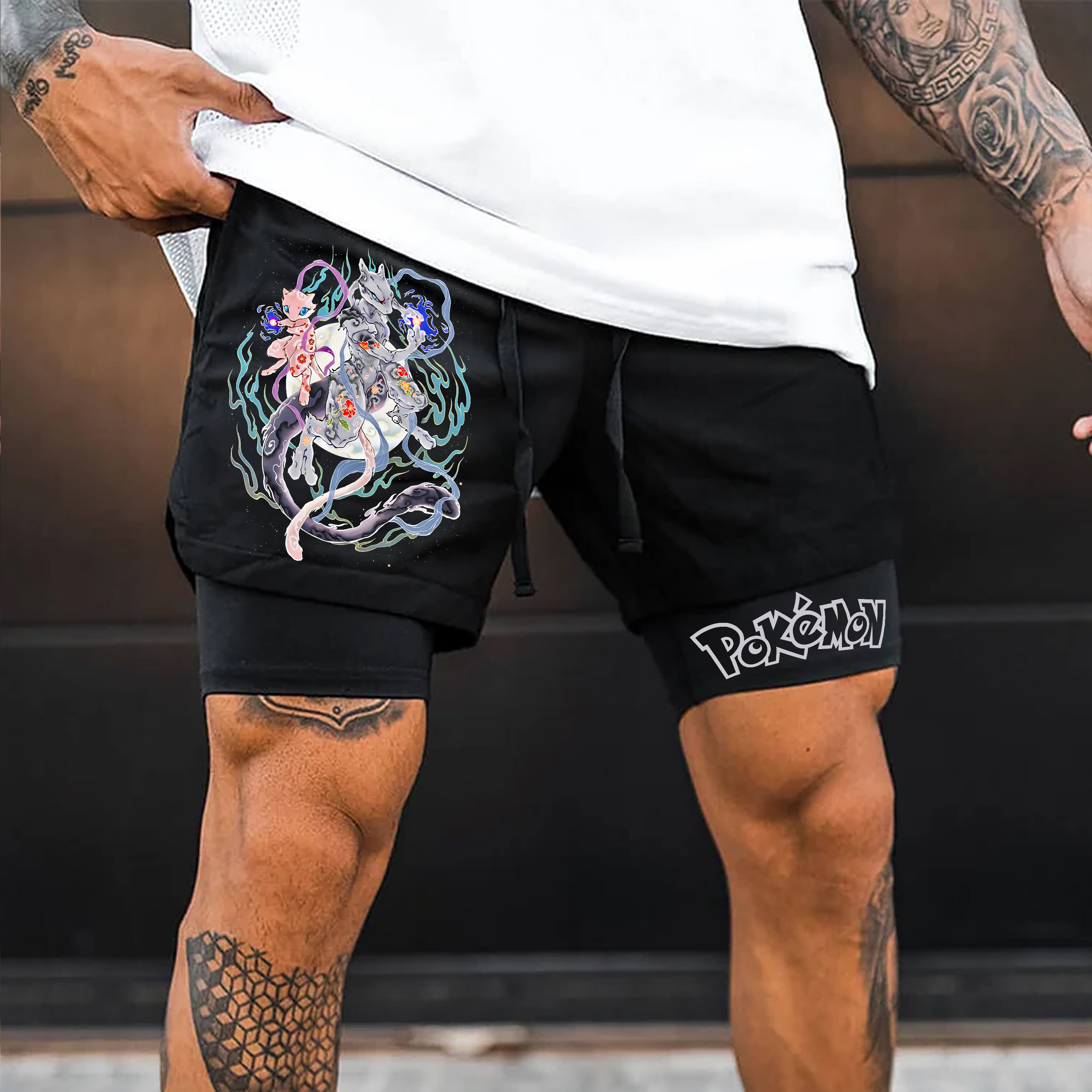 Unisex  “Pokémon” Casual Anime Streetwear Shorts