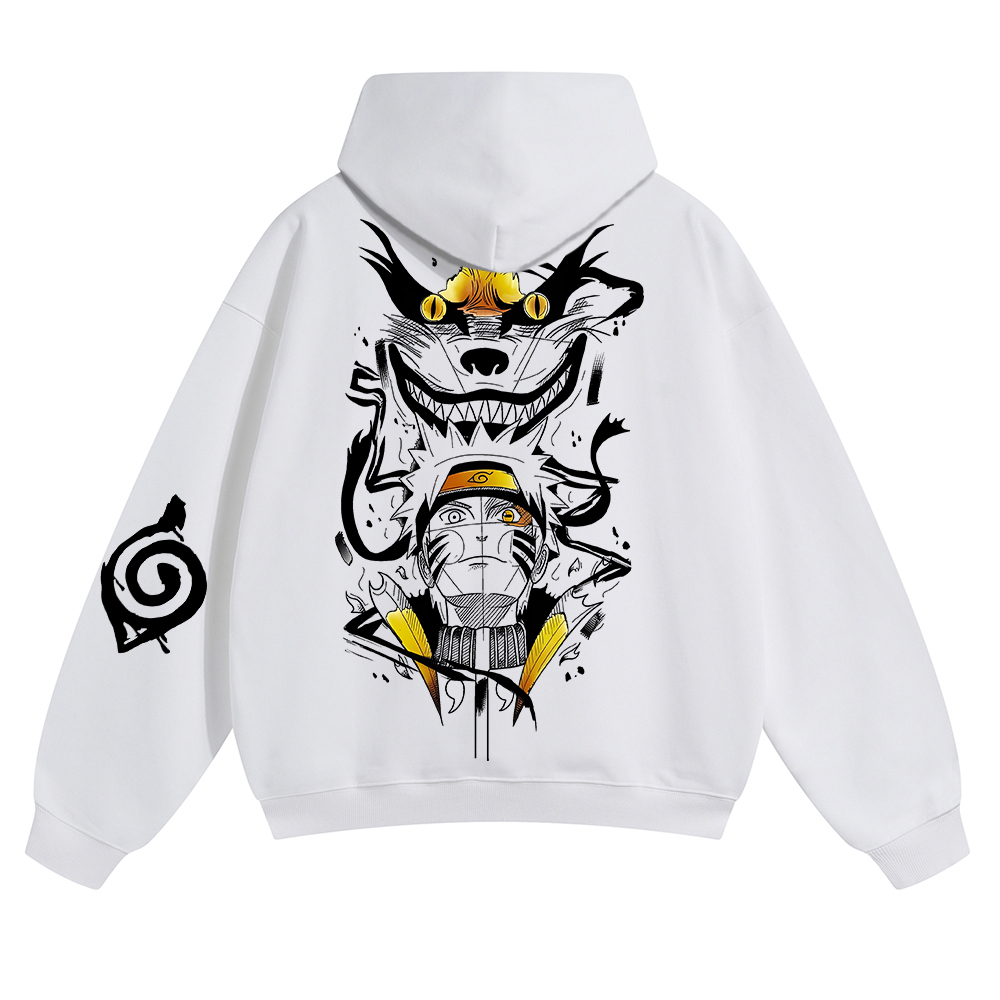Oversized Unisex Anime Print Hoodie