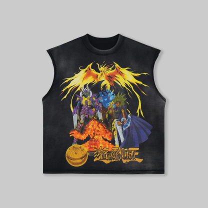 Unisex "Yu-Gi-Oh!" game and anime pattern printed vest-AnimeClothe