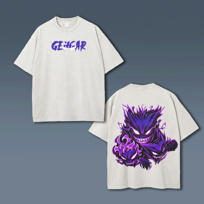 Unisex  Anime Style Vintage Washed T-Shirt-AnimeClothe