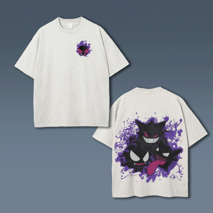 Unisex  Anime Style Vintage Washed T-Shirt-AnimeClothe