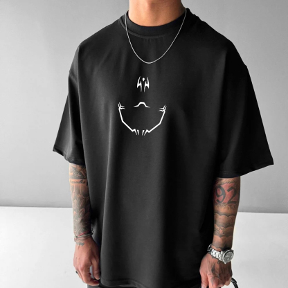 Unisex Oversized  Anime Print T-Shirt-AnimeClothe