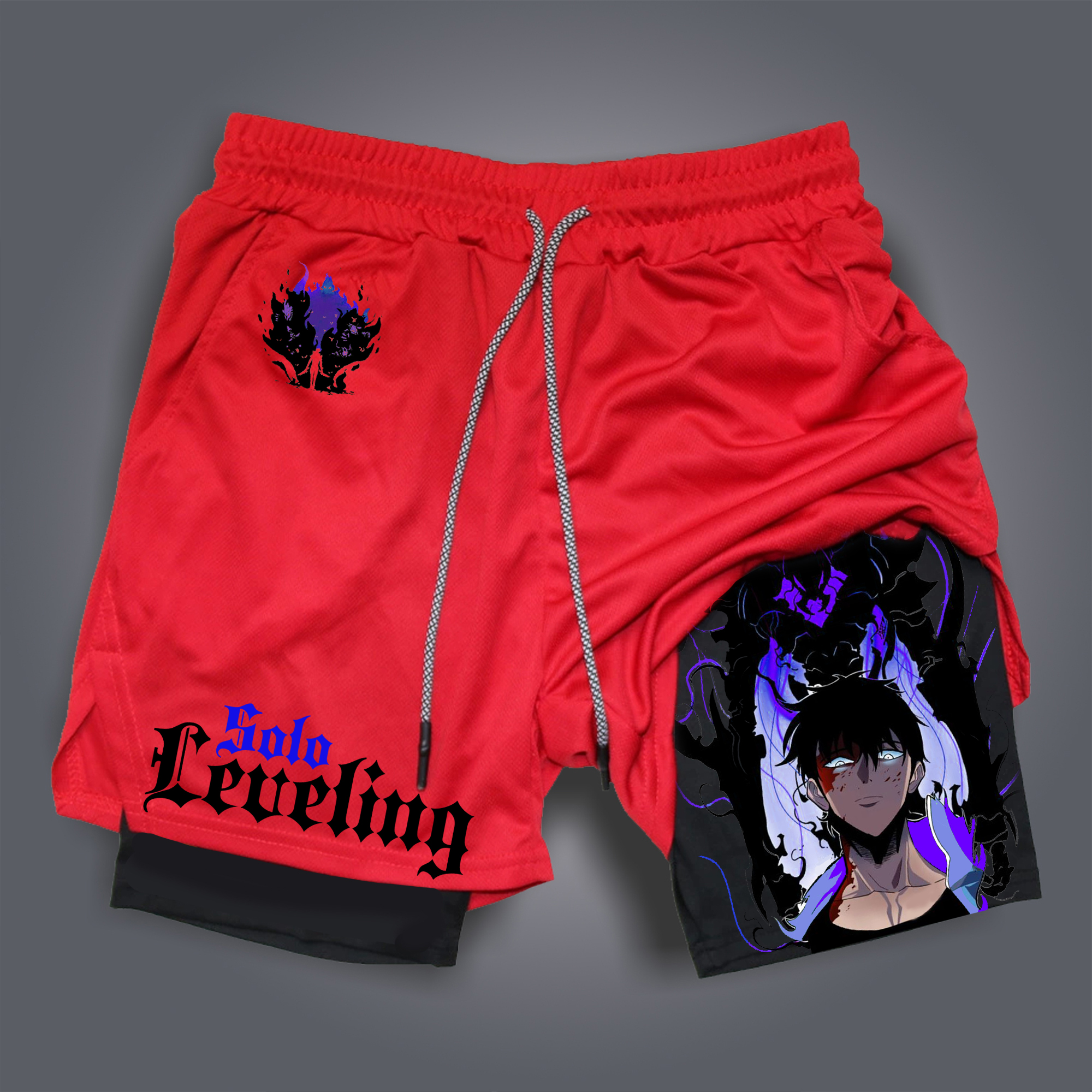 Unisex  ' Solo Leveling '  Casual Anime Streetwear Shorts-AnimeClothe