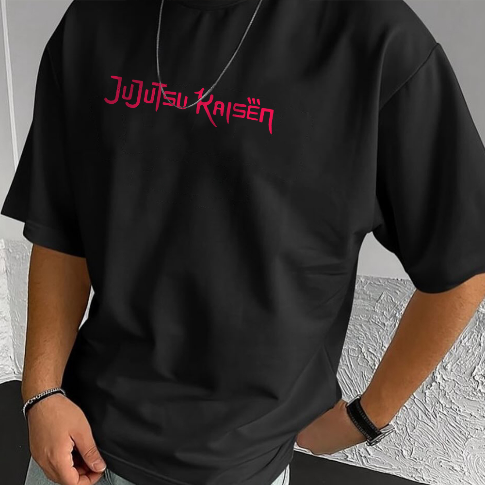 Oversized Unisex Jujutsu Kaisen Anime Print T-Shirt-AnimeClothe
