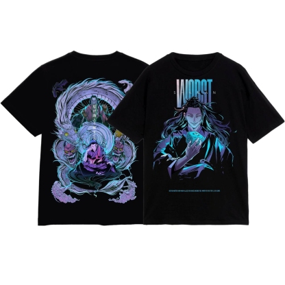VINTAGE TEE丨Kenjaku Tee - JJK-AnimeClothe