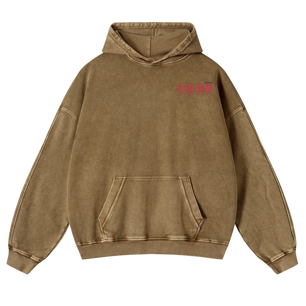 Vintage Washed Hoodie-AnimeClothe