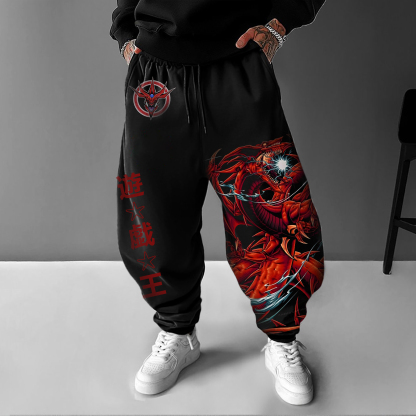 Unisex  “Yu-Gi-Oh！”  Anime Style Retro Pants-AnimeClothe