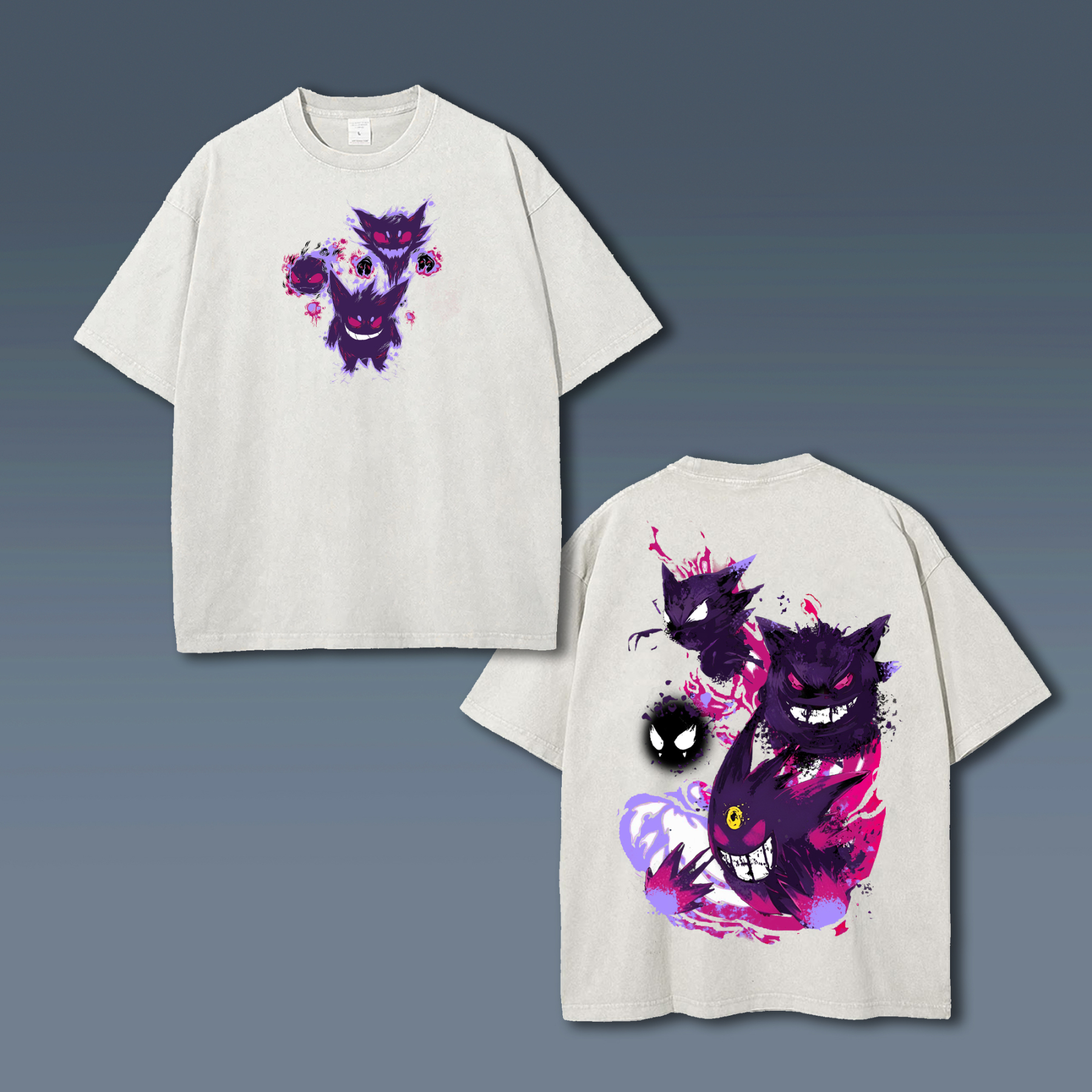 Unisex  Anime Style Vintage Washed T-Shirt-AnimeClothe